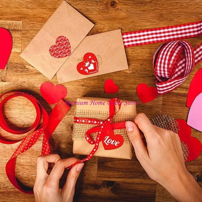 

500pcs/Pack Heart Sticker 1 -дюймовый 1,5 -дюймовый дневной валентный день.