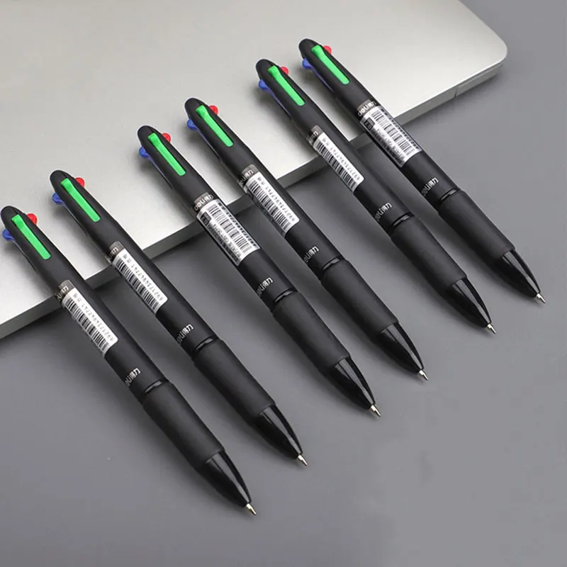 

6Pcs Multicolor Pen Fine Point 4 in 1 Colorful Retractable Pen For Students School Multi Ballpoint Function Pen