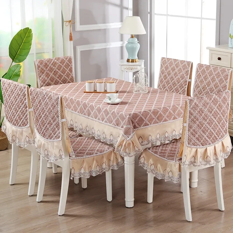 Multiple Colors Table Cloth Waterproof Tablecloth Chair Cover Cushion Suit Light Luxury Rectangular Coffee Table Tablecloth