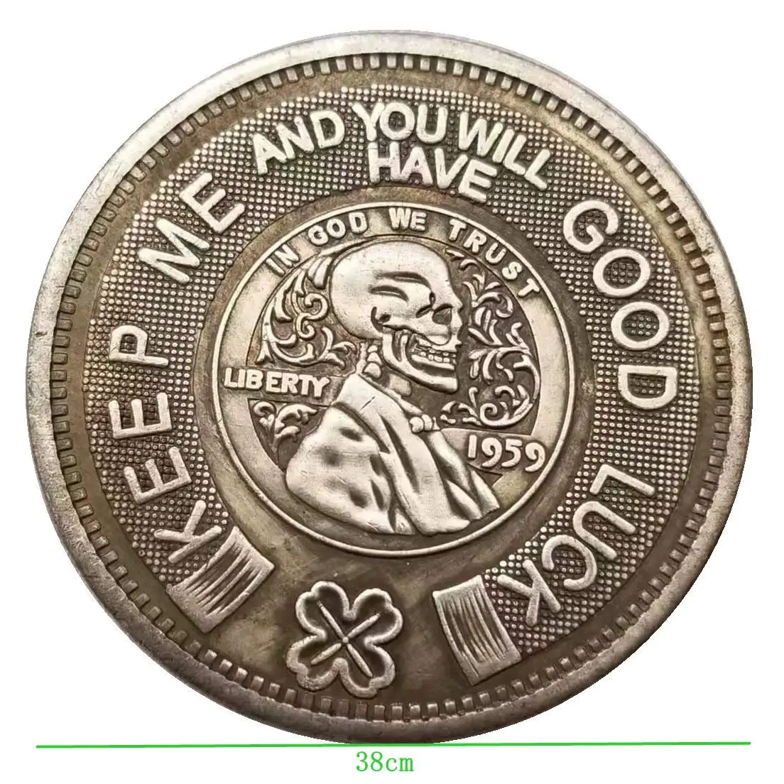 

Keep My Good Luck Always Coin Lucky Four-Leaf Clover Coin Carpe Diem American Morgan Decorative Commemorative Coin