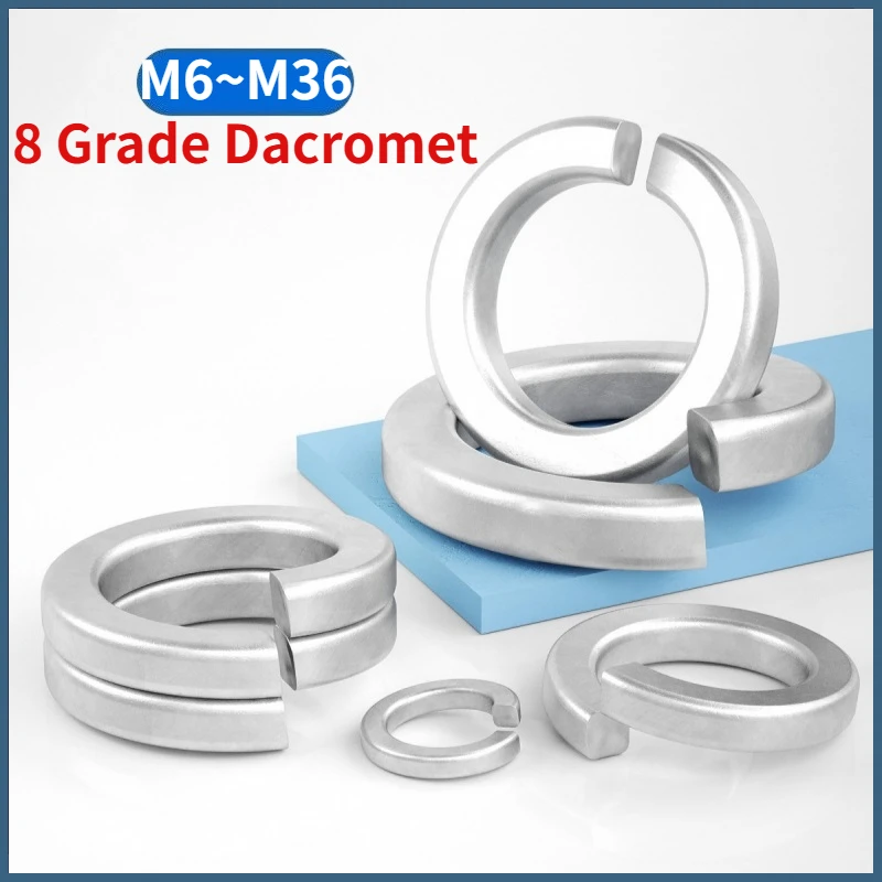 M6 M8 M10 M12 M14 M16 M18 M20 M22 M24 To M36 Grade 8 Carbon Steel Dacromet Gb93 Spring Split Lock Washer Elastic Gasket