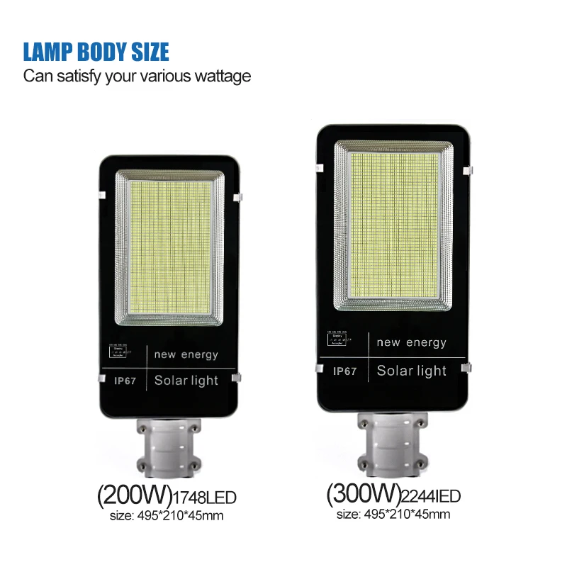 500W Solar Powered Road Light LED CHIPS Solar Lights Outdoor Streetlight 200W Led Street Light