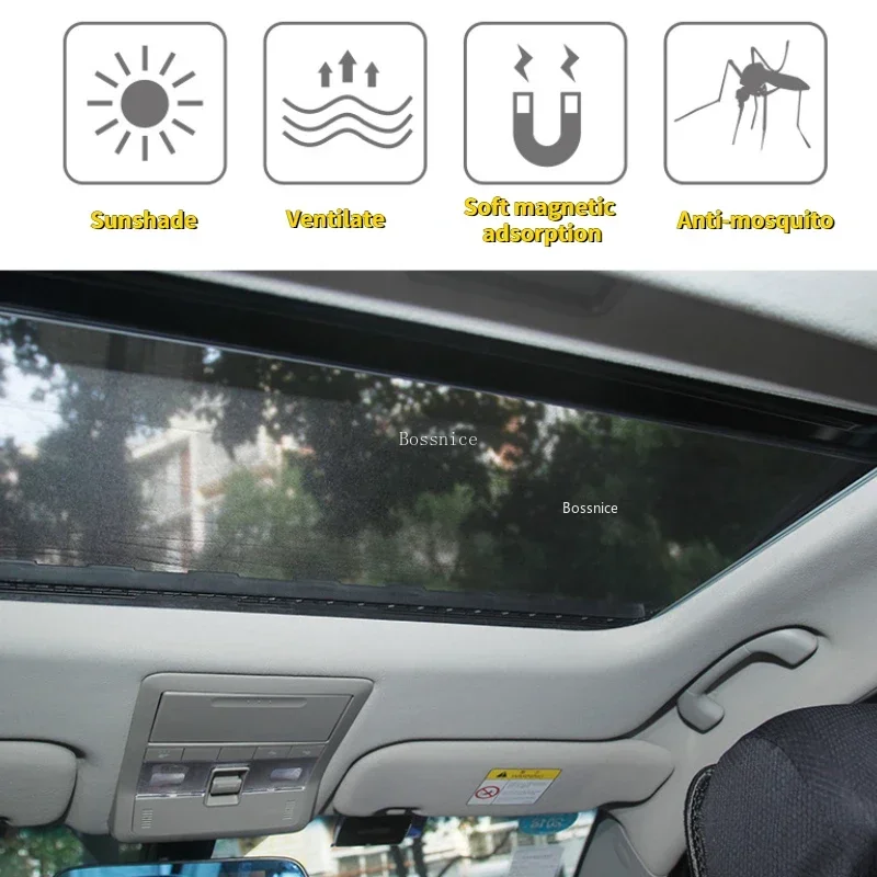 Car Mosquito Car Sunroof Sunshade Skylight Blind Shading Net Car Roof Cover Efficient Heat Insulation Shade Screens