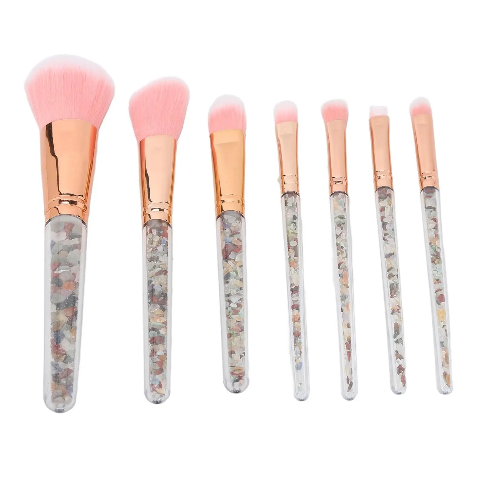 7PCS Makeup Brush Set for Powder Concealers Eye Shadows - Soft Brush with Stylish Handle - Cosmetic Tool