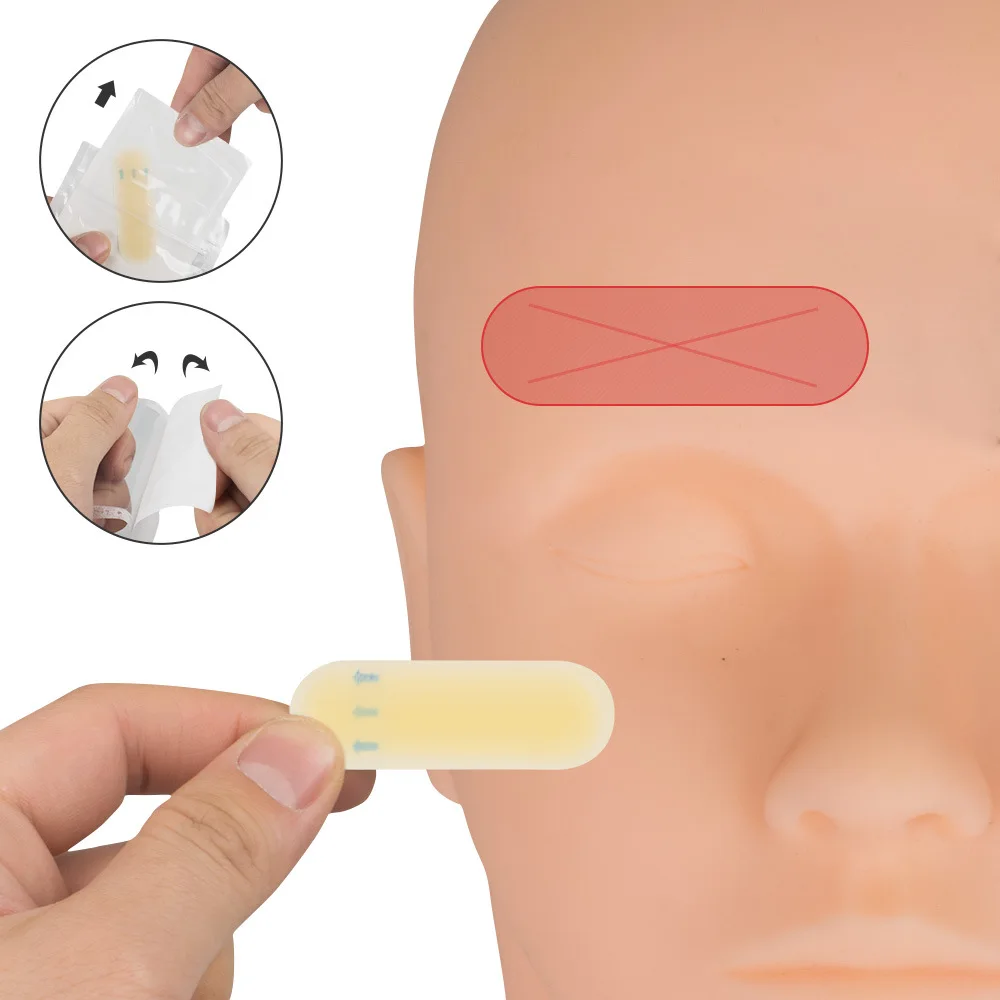 Transparent Invisible Thickened and Wider Eyebrow Liner for Permanent Makeup Fixation, Beginner Makeup Setting and Practice Tool