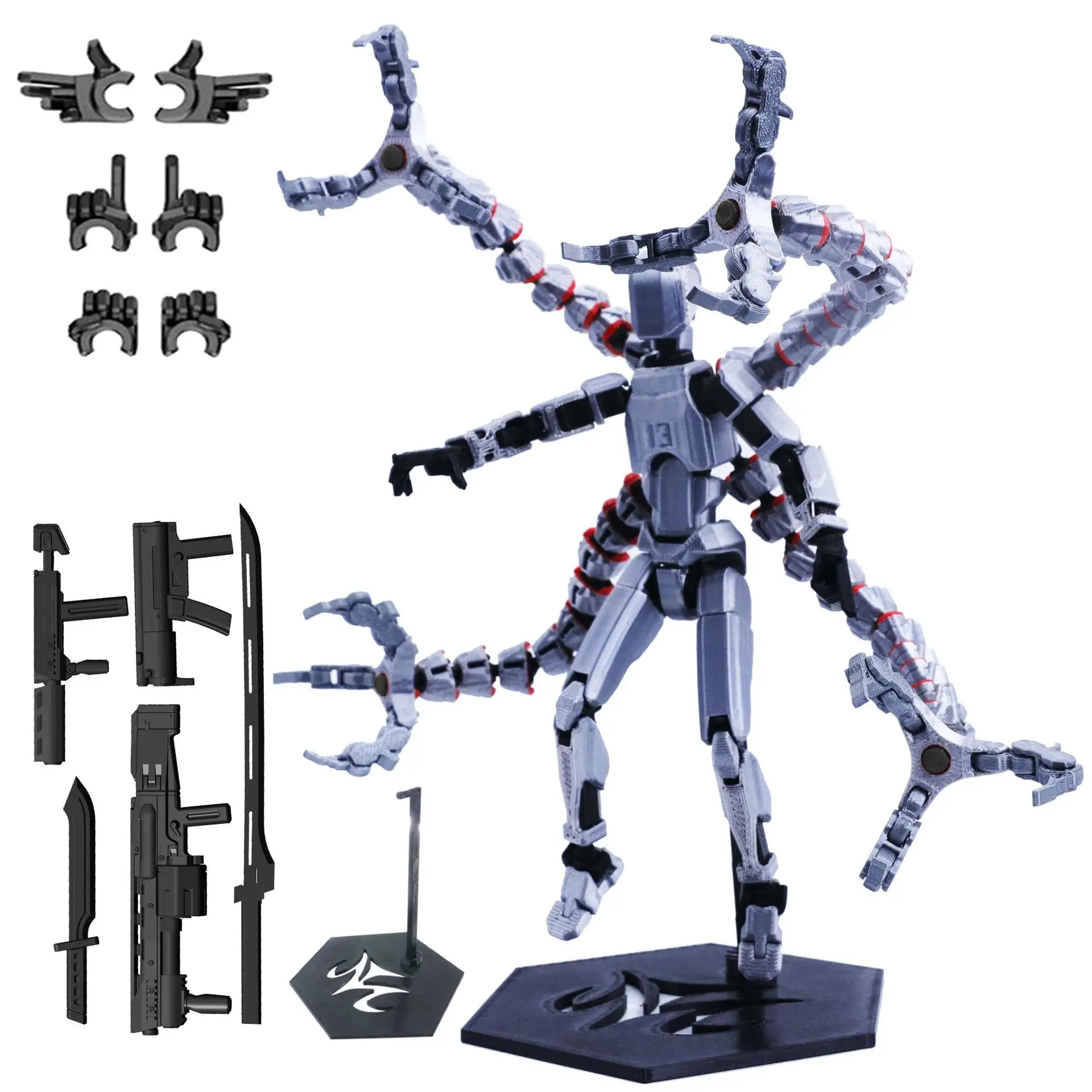 3D-Gedruckte T13 Actionfigur Mehrgelenkig Beweglicher Titan 13 Lucky Dummy Nova Roboter Actionfigur Geschenke – Detail 4