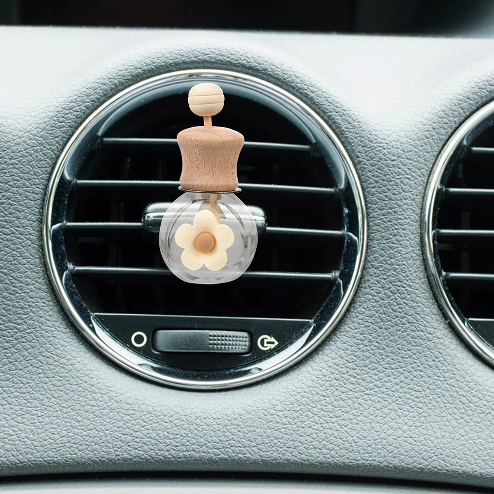 

2Pcs Car Perfume Diffuser Bottle Milk Tea Design Essential Oil Air Freshener Clip Compact Decor for Driving Travel Relaxation