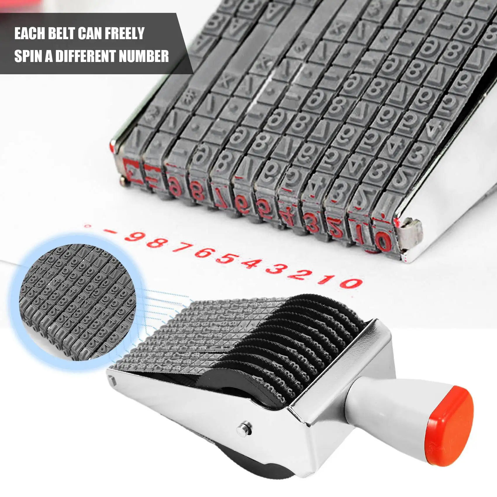 多目的ローリングラバースタンプ、12桁、アルファベット文字英語番号、emboss、diyスクラップブッキングローラー、文房具