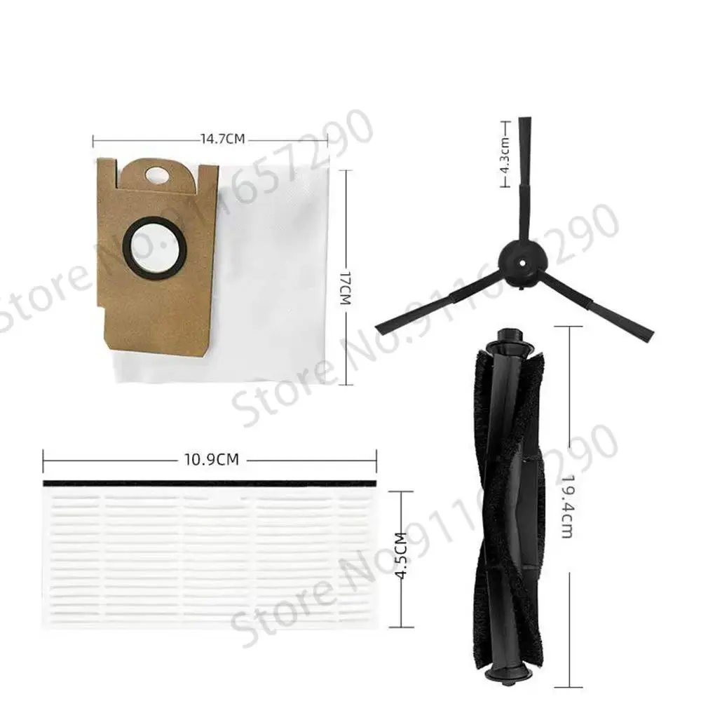 For XiaoMi Mijia Lydsto R1 R1A Main Brush HEPA Filter Side Brush Dust Bag Mop Cloth Spare Parts Robot Vacuum Cleaner Accessories