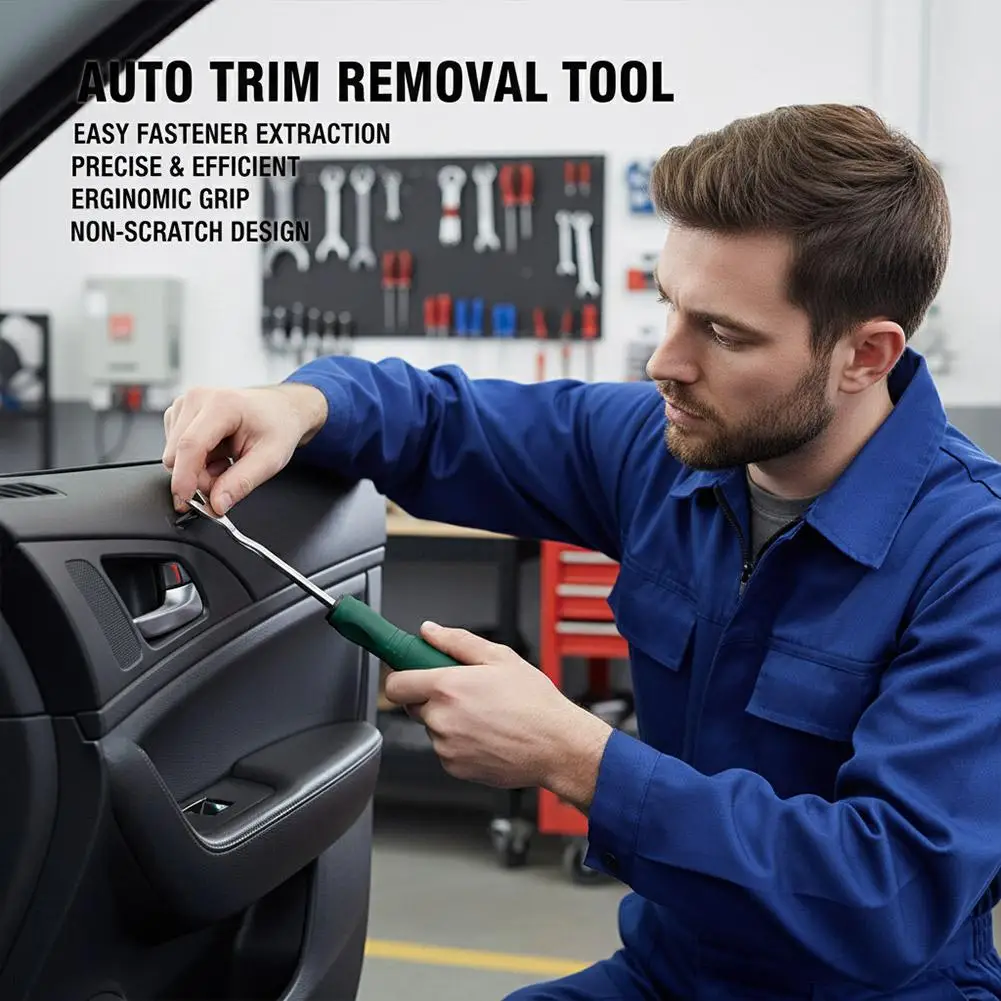 Professional Car Door Panel Trim Removal Tool Plastic Metal Fastener Prying Kit Universal Automotive Audio Radio Repair Hand Too