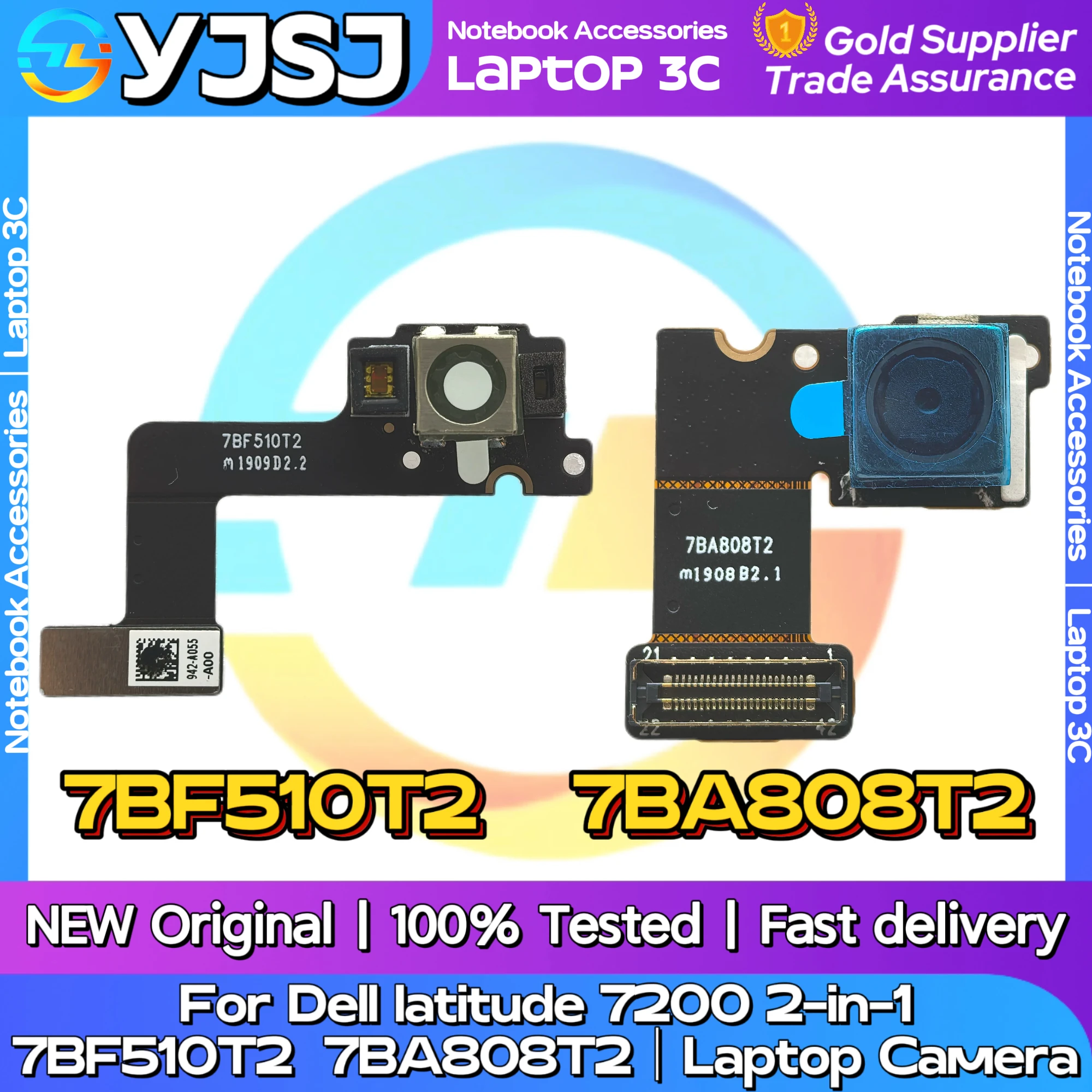 

New Original Laptop Notebook Camera For Dell latitude 7200 2-in-1 7200 2in1 Front Camera 7BF510T2 7BA808T2 Video Head Module