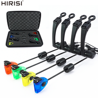 Hirisi B2031 4 Pcs Carp Fishing Swinger Set with LED Light Bite Indicator High Sensitivity Waterproof Electronic Fishing Alarm