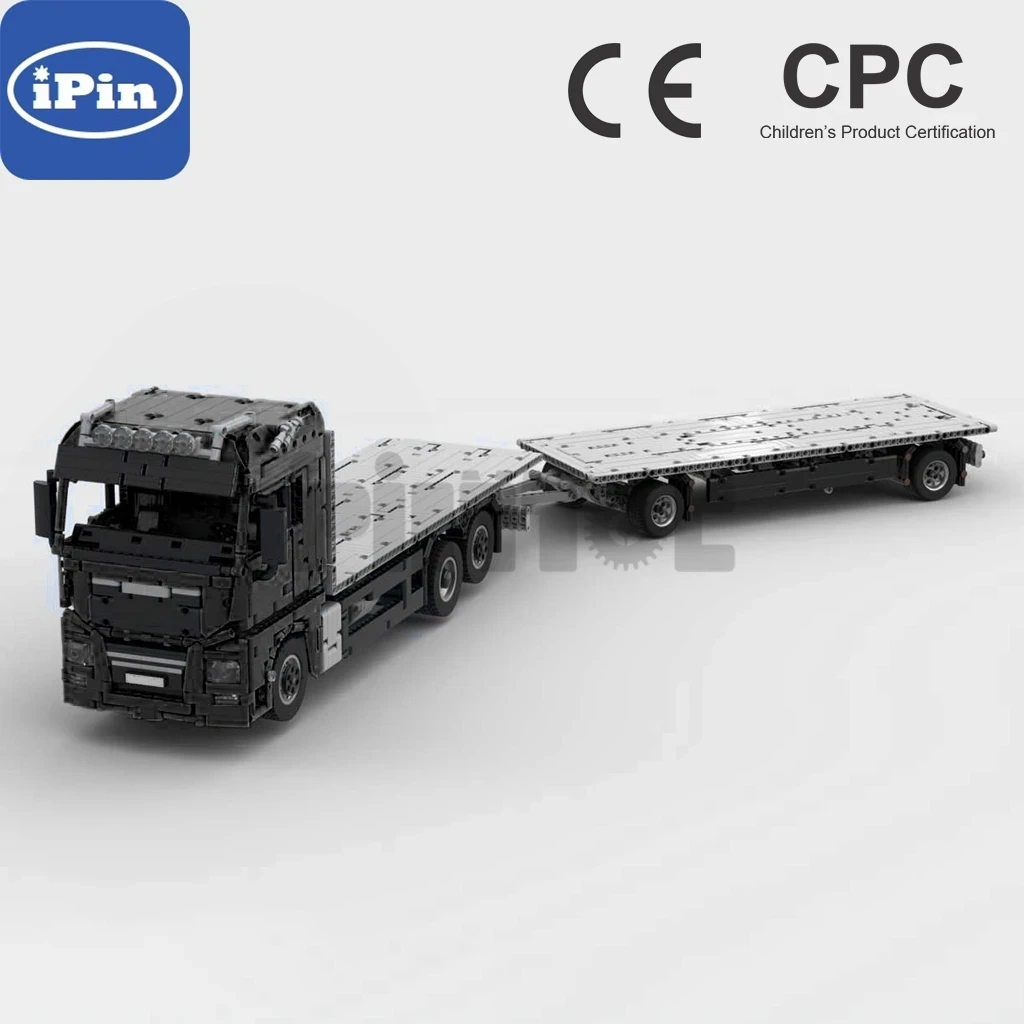 

MOC 1 over 17 flat truck with tow board 3120PSC technology truck remote control Complimentary building block motor