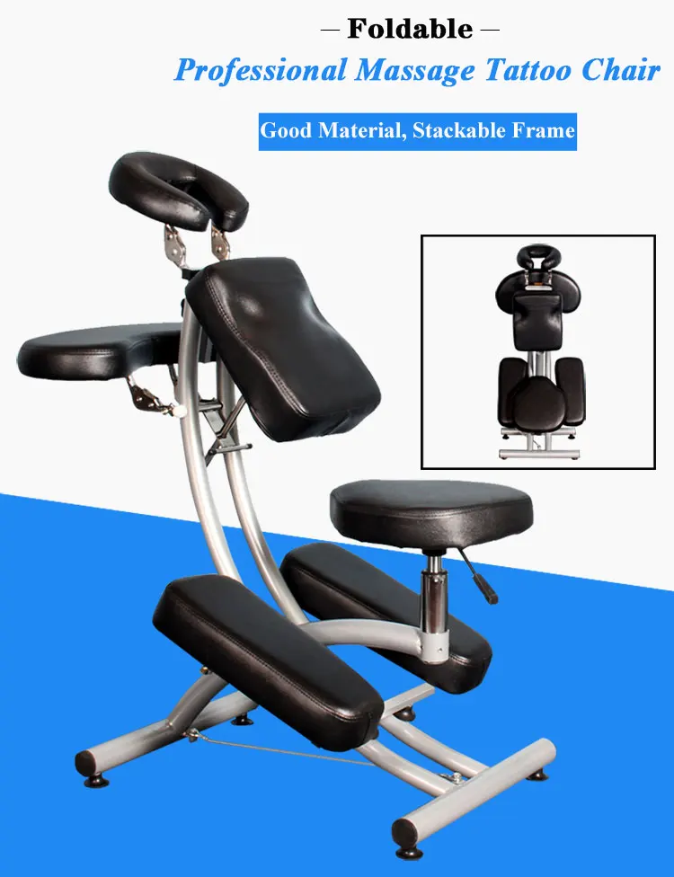 

Portable Folding Massage Spa Bed Tattoo Chair Adjustable Face Cradle Chair Table De Massage W/Carrying Bag Travel Spa Bed