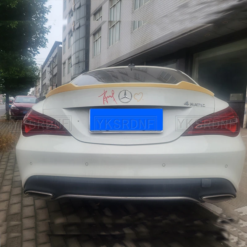 CLA Spoiler belakang serat karbon kelas sayap bagasi untuk Mercedes Benz CLA45 W117 C117 CLA 200 250 260 Sedan 2013-2018