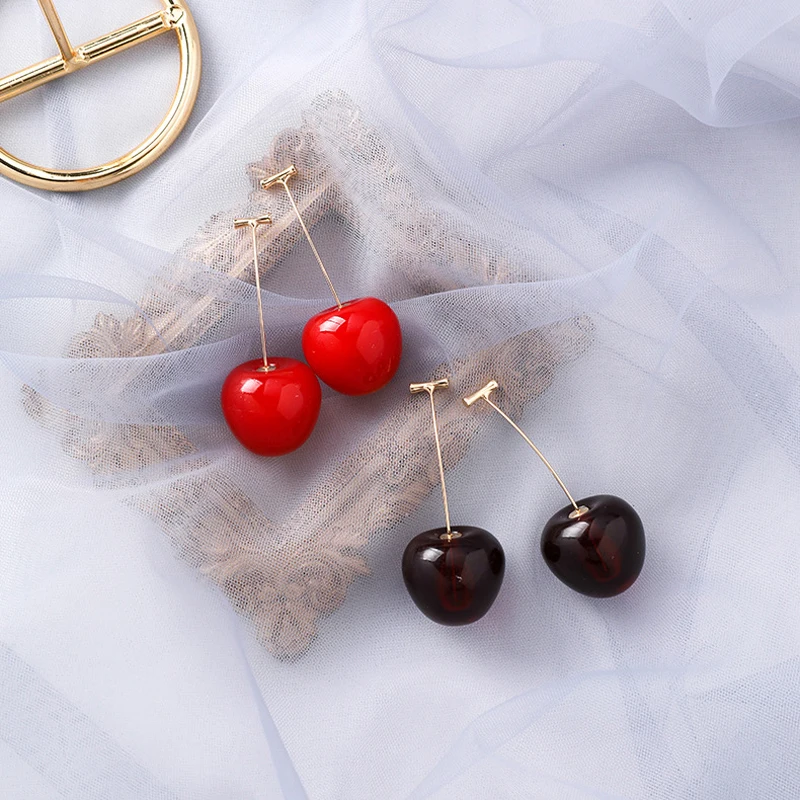 Cute Cherry Dangle Earrings For Women Girls 2 Styles Fashion Earrings Vintage Kawaii Jewelry For Girls Best Gift
