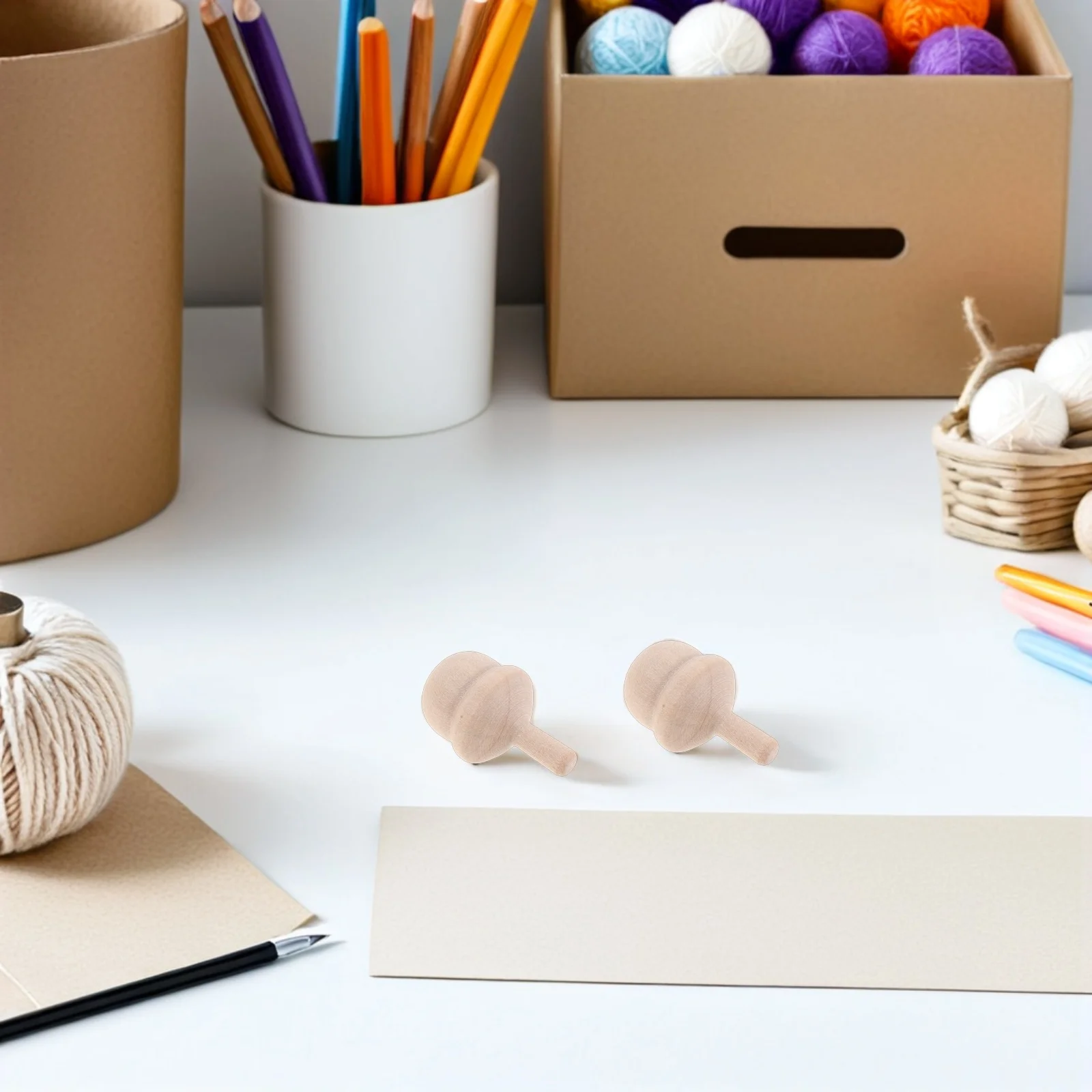 10 قطعة قطع علوية غزل خشبية غير مكتملة أطقم يدوية فارغة للأطفال عطلة الاطفال الحرف الفصول الدراسية المكافآت جوائز الكرنفال