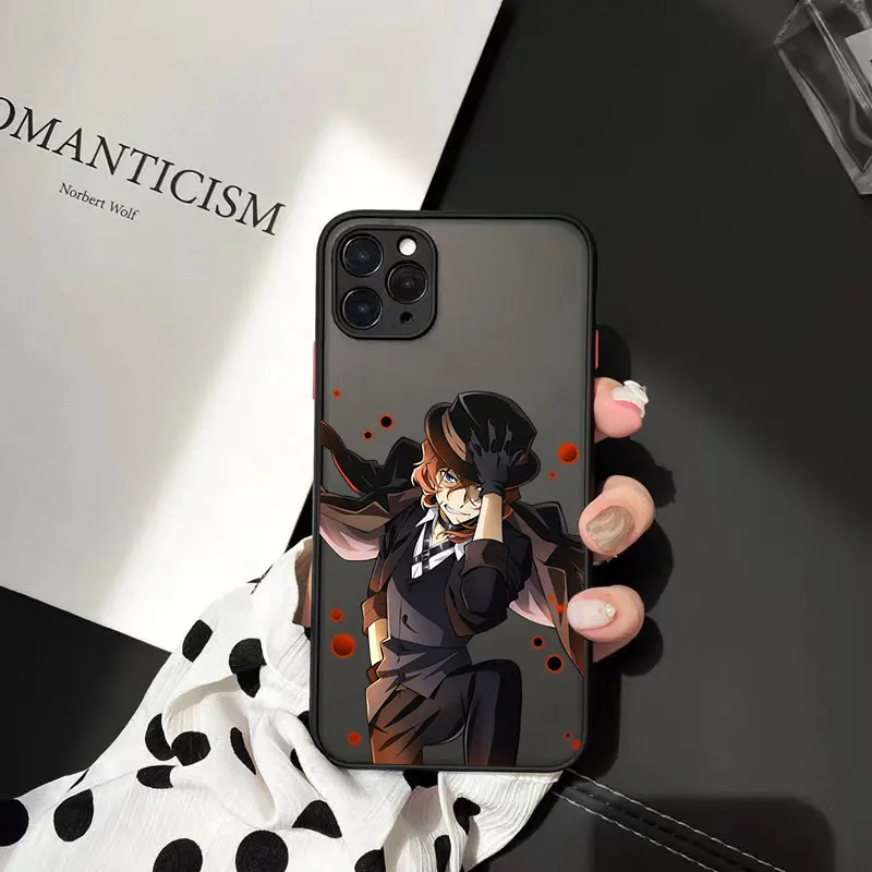 Dazai Osamu Bungou Stray Dogs Cellphone Bumper Clear Matte PC Back Phone Case For iphone 11 12 13 14 Pro XS Max 14Plus X XR case