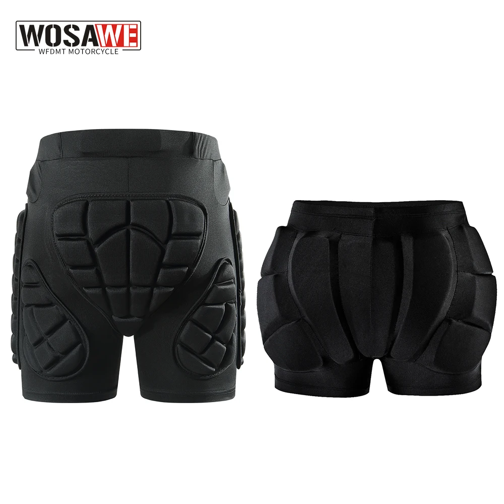 WOSAWE Motorcycle Shorts Protective Padded Shorts Hip Butt EVA Protection Guard Ski Snowboard Skateboarding Men Women Youth Kids