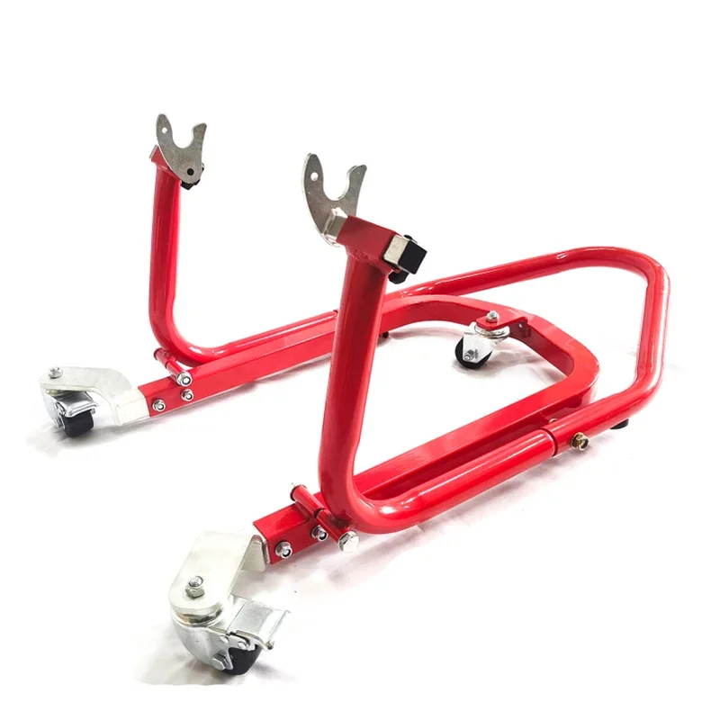 

Adjustable Universal Motorcycle Stand Triple Tree Headlift Wheel Lift Frame Heavy-Duty Front/Rear Support Bracket Maintenance