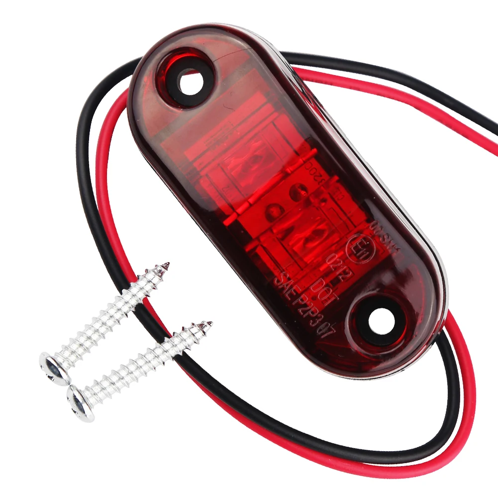 Universal Warning Lights LED Diode Light 12V 24V Trailer Truck Semaphore Yellow White Red LED Side Marker Lamp Accessorie