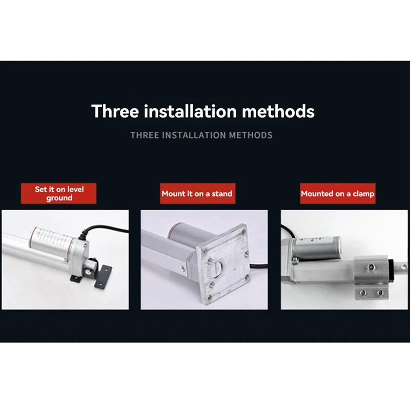 قضيب دفع كهربائي بتيار مستمر 50 مم، 24 فولت، 0.02 وات، عزم دوران معدل 36,4000 دورة في الدقيقة قضيب تلسكوبي كتم الصوت للمنزل الذكي.