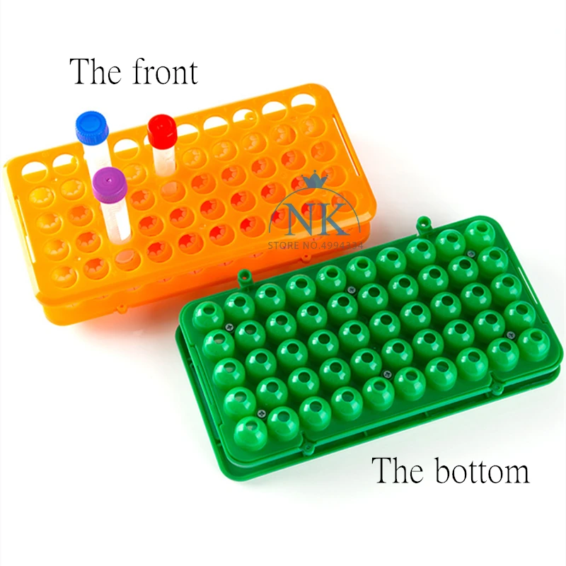 1Pcs Plastic Colorful 50holes Multifunctional Centrifuge Tube Rack Freezing Pipe Test Tube Holder