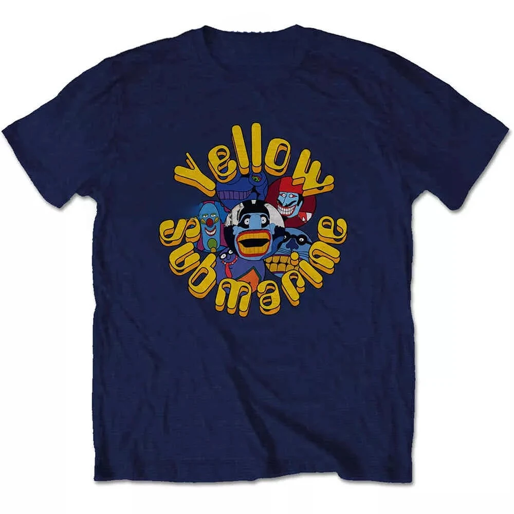Camiseta informal The Beatles Yellow Submarine, marca de lujo para hombres y mujeres