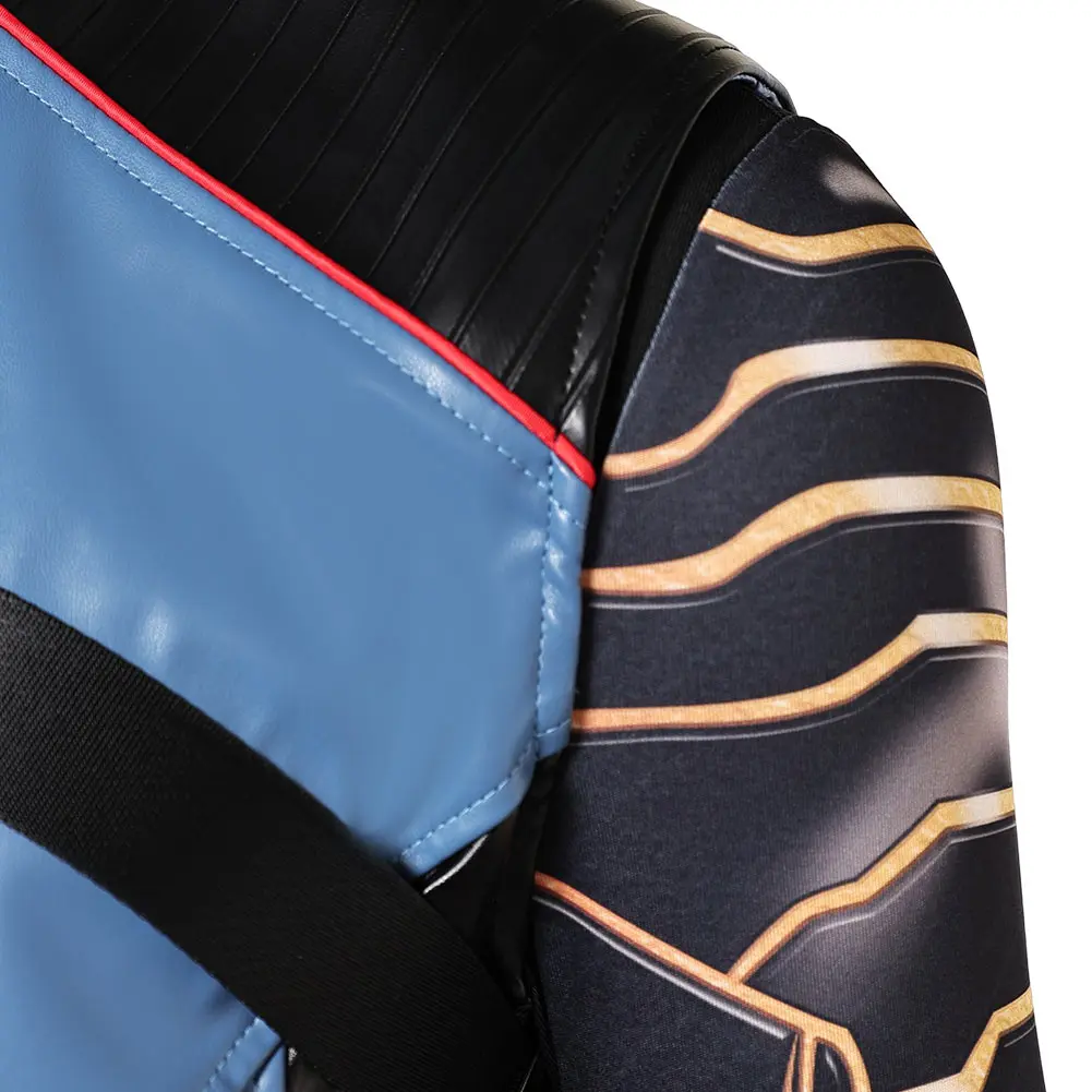 Bucky Barnes Cosplay Blue Jacket Costume Suit Movie Bolts of Thunder Roleplay Outfits Men Disguise Halloween Carnival Party