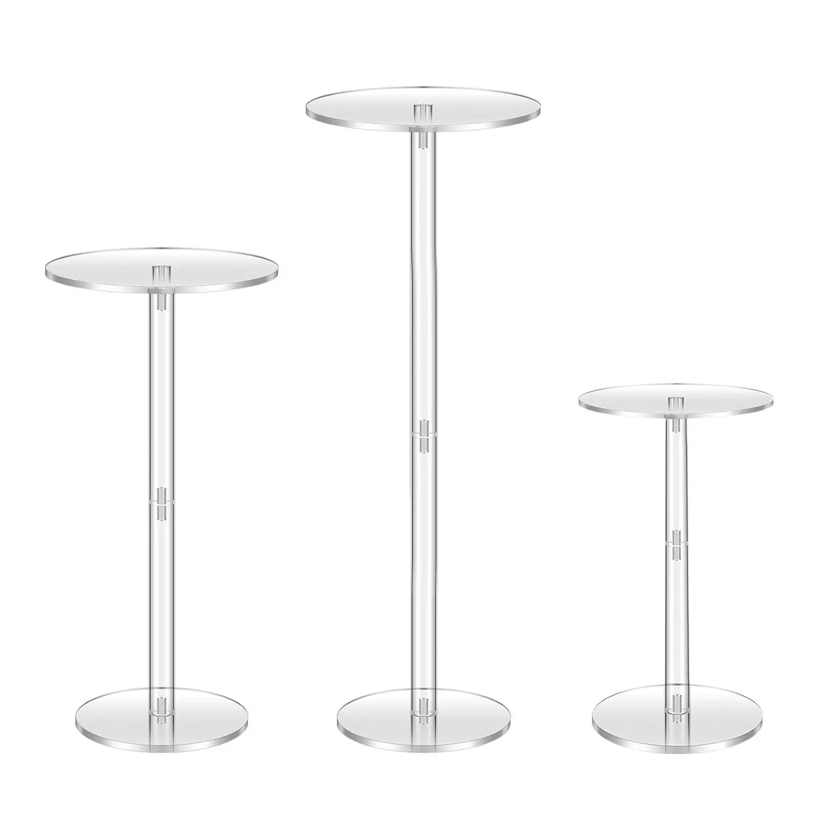 Support de fleurs transparent décoratif, colonne ronde, centre de table de mariage, grand vase en acrylique pour fiançailles, anniversaire, accessoire de fête
