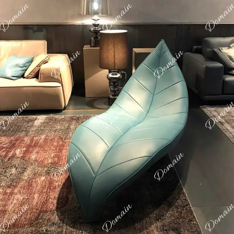 Nordic designer FRP light luxury creative leaf modeling hotel art leisure sofa chair