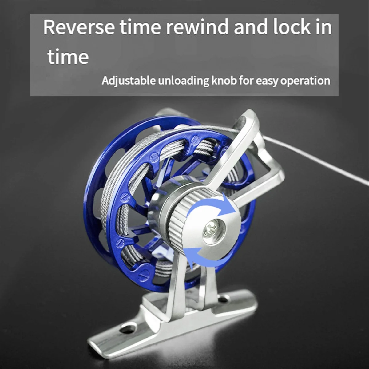 A03R Metal Right Hand Flying Ice Fishing Reel Rock Fishing Hand Rod Front Wheel with One Click Release Switch