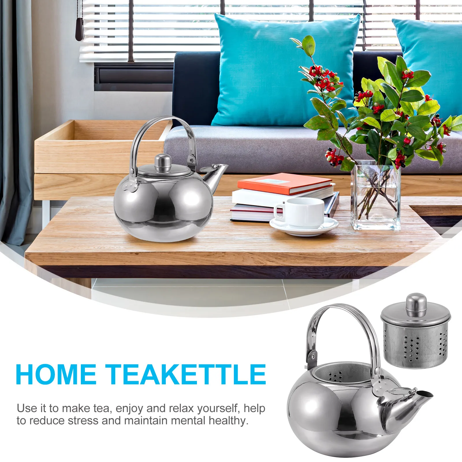 

Boiling Teapot Pots Whistling Kettle Japanese with Strainer Filter Campfire Coffee