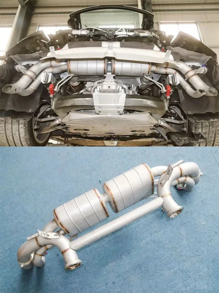 GFC catback exhaust muffler for 2017-2019 Audi R8 ,Car electric valve exhaust system made of 304 stainless steel