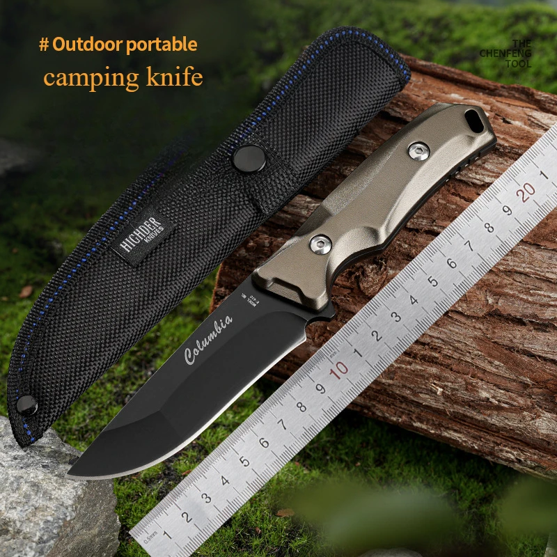 

Stainless Steel Straight Knife Wilderness Survival Knives High Hardness Pocketknives with Portable Knife Cover Men Cutting Tool