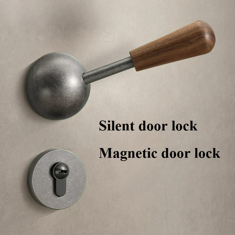 

Middle Ancient Style Room Door Lock, Indoor Household Room Door, Bedroom Door Lock, Split Type Magnetic/silent Split Type Lock