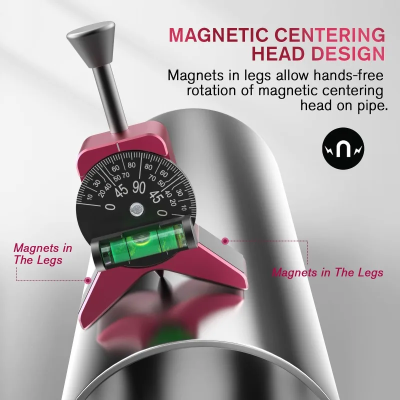 Magnetic Pipe Locator with Positioning Head Tool