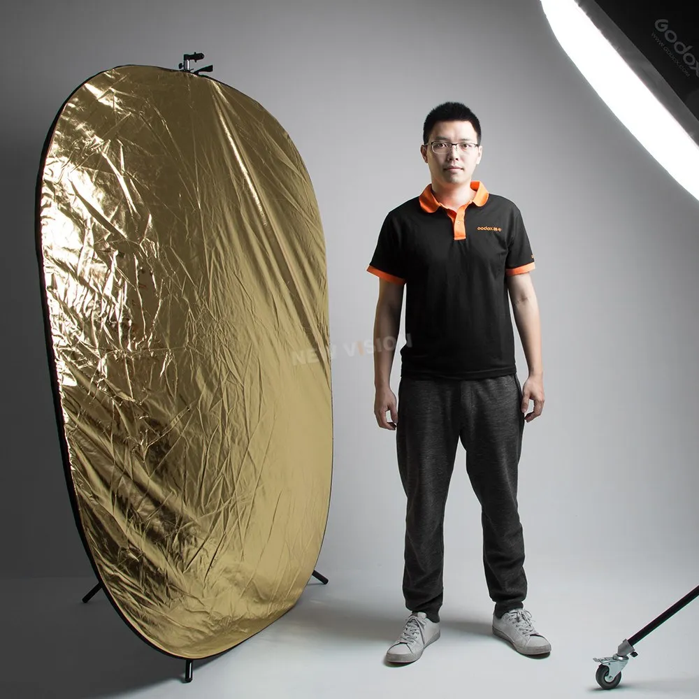Godox 2in1 150x200cm Gold and Silver Oval Multi-Disc Reflector Collapsible Photography Studio Photo Lighting Diffuser Reflector