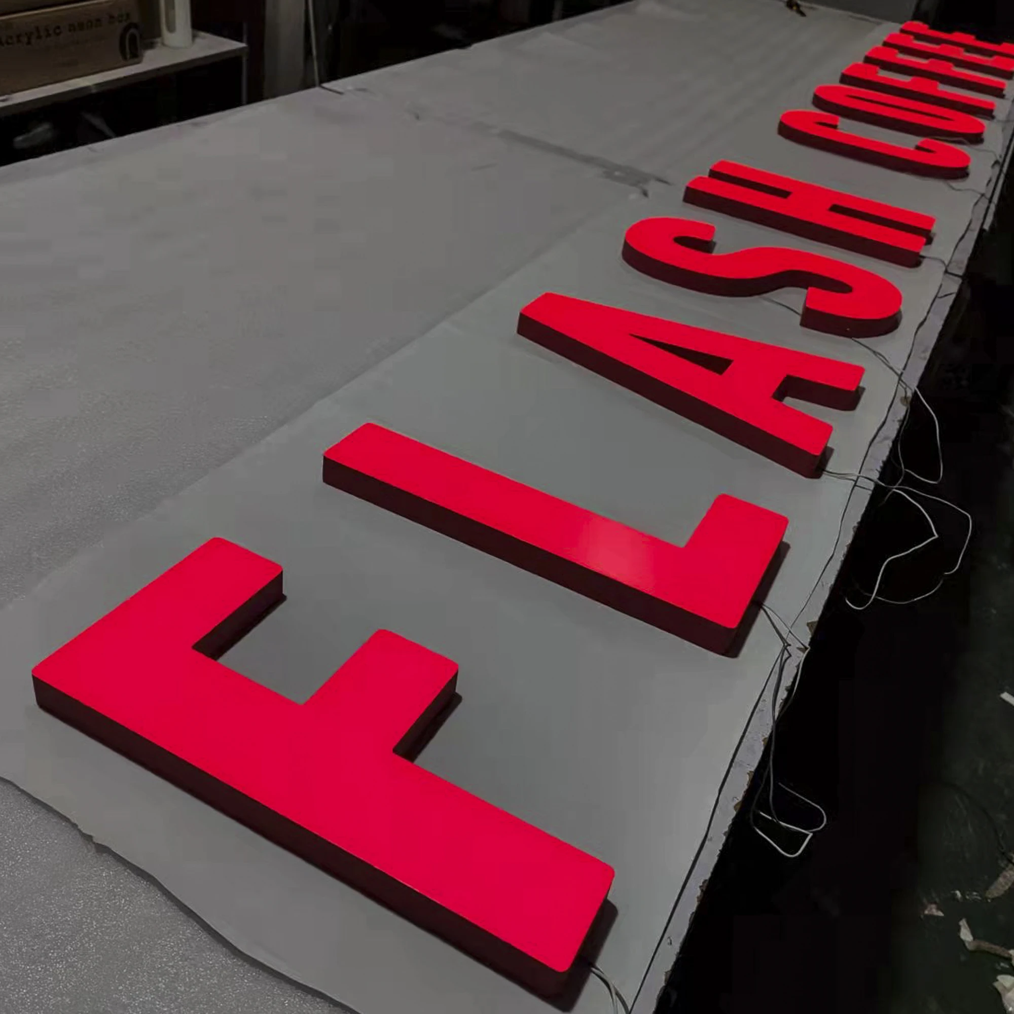 Letrero con letras led 3d, diseño personalizado para puerta delantera, frontlit