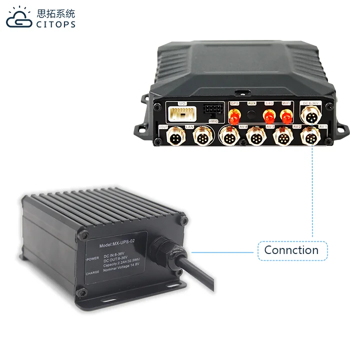 산업용 모바일 DVR 작동용 UPS 백업 방수 UPS 배터리 MDVR용