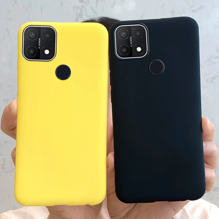 For Oppo A15 Case Oppo A15s Cute Candy Silicone Matte Back Cover For Oppo A15 CPH2185 Phone Cases OppoA15s A 15 s CPH2179 Bumper