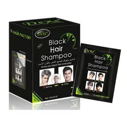 10pcs Black dexe Hair Shampoo Color Only 5 Minutes White Become Black Fast Hair Dye 25ml For Men & Women hair care
