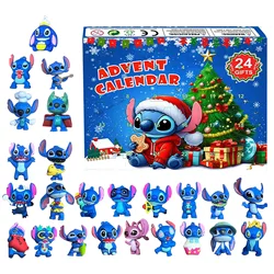 24pcs Disney Lilo & Stitch Christmas Advent Calenda Figures Toys Halloween Calendar Box Kawaii Stitch Model Doll Kids Gifts