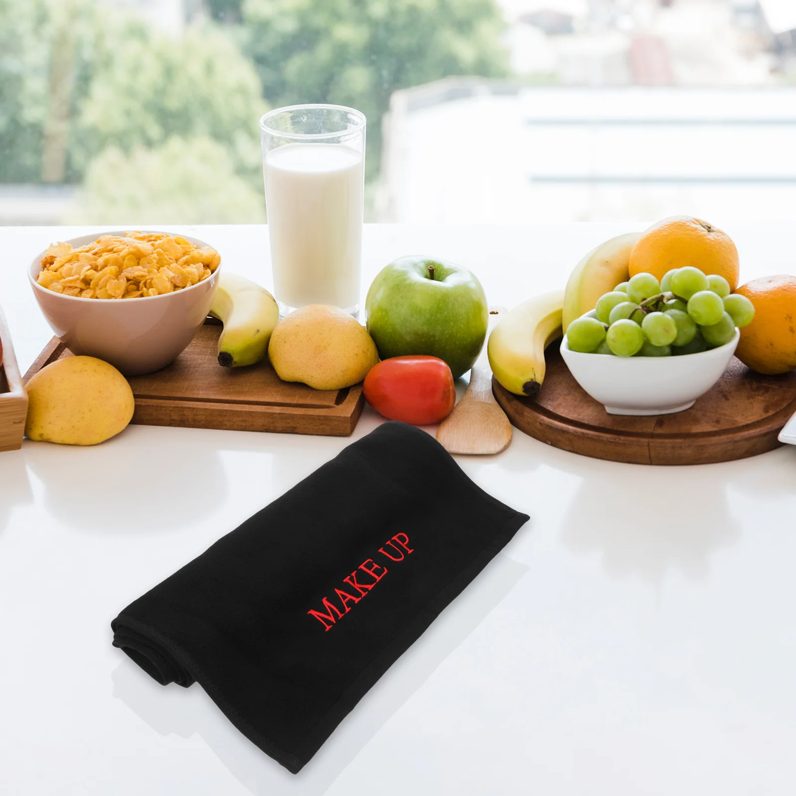 

Cotton Dressing Table Mat 75X35Cm Black Vanity Desk Protector Absorbent Makeup Station Pad Desktop Organizer Mat