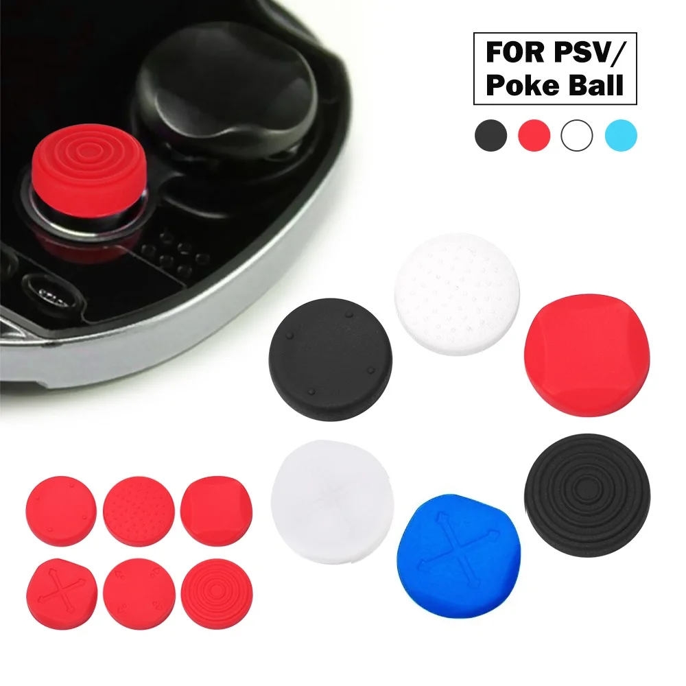 6 قطعة 6 في 1 سيليكون Thumbstick قبضة غطاء لسوني بلاي ستيشن Psvita PS Vita PSV 1000/2000 سليم عصا التحكم التناظرية الغطاء الواقي
