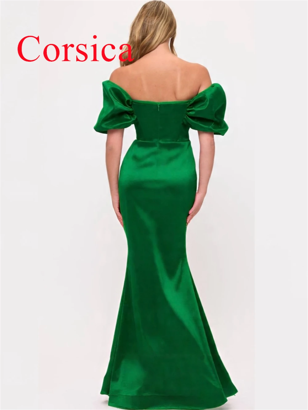 

Мягкое зеленое атласное вечернее платье русалки по индивидуальному заказу, классические платья для выпускного вечера с открытыми плечами, темпераментное платье Vestido De Festa