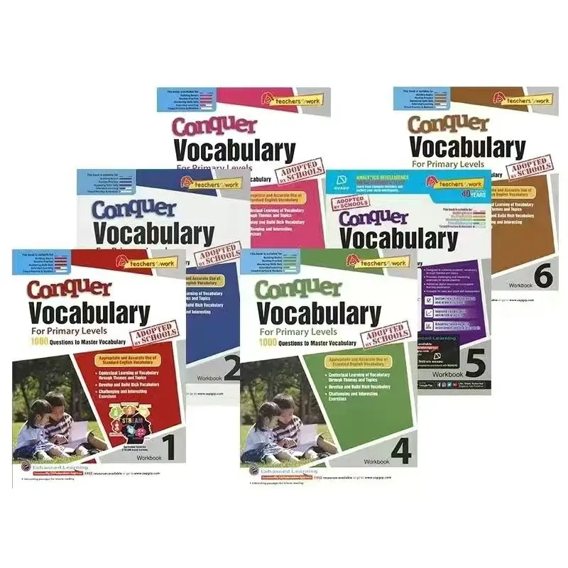 

SAP Conquer Vocabulary Singapore Series English Vocabulary Complete Set for Grades 1-6