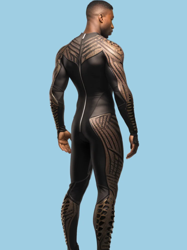 Mechanischer Cyberpunk-Bodysuit für Herren mit Reißverschluss, Zentai 3D-Bodysuit, Halloween-Party-Cosplay-Kostüm, Stretch-Jumpsuit 2026 – Detail 2