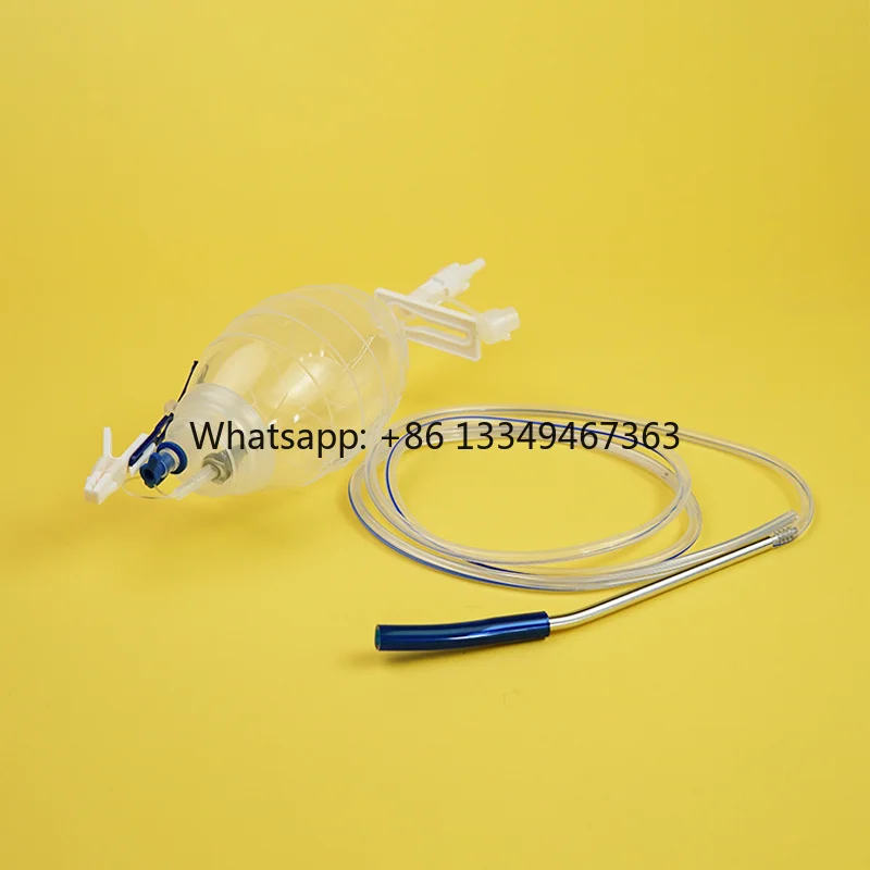 Medical Silicone Wound Drainage System Kit - Includes , Trocar, 200ml Silicone Suction Reservoir