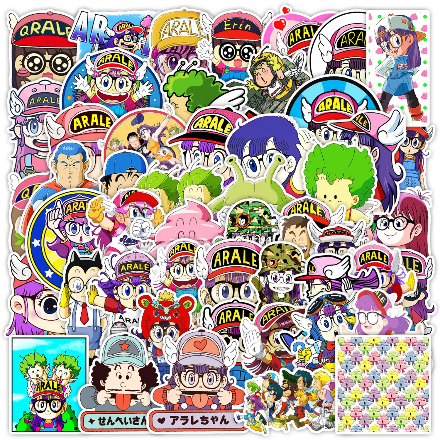 50-adesivos-de-vinil-impermeaveis-de-desenho-animado-arale-fofo-kawaii-para-laptop-bagagem-skate-e-celular-adesivos-infantis